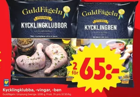 Guldfågeln - Kycklingklubbor, Kycklingben
