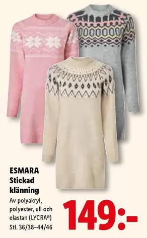 Stickad klänning