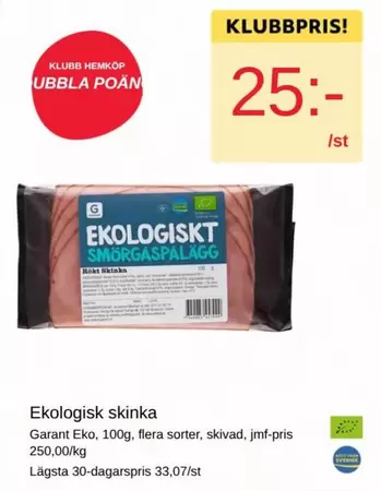 Garant - Ekologiskt smörgåspålägg
