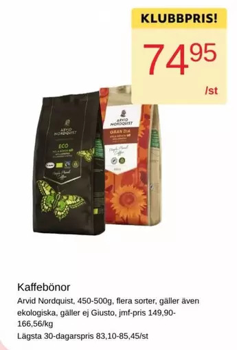 Arvid Nordquist - Kaffebönor