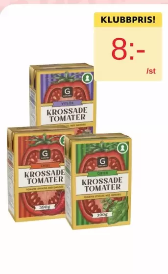 Krossade Tomater