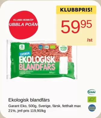 Garant - Ekologisk blandfärs