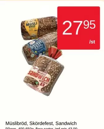 Pågen - Müslibröd, Skördefest, Sandwich