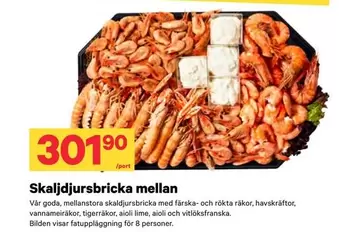 Skaldjursbricka mellan