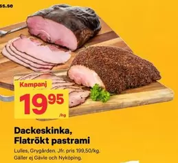 Lulles - Dackeskinka, Flatrökt pastrami