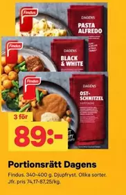 Findus - Portionsrätt Dagens