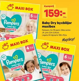 Pampers - Baby Dry byxblöjor maxibox