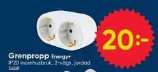 Grenpropp Energy+ IP20 inomhusbruk, 2-vägs, jordad 36281