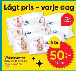 Milda - Våtservetter Baby, milda & mjuka