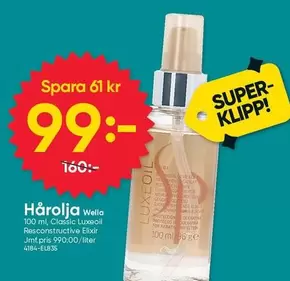 Wella - Hårolja Classic Luxeoil Reconstructive Elixir