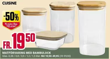 Matförvaring med bambulock