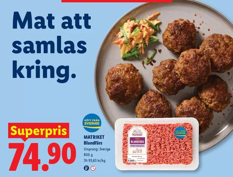MATRIKET Blandfärs