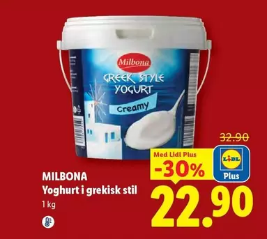 Milbona - Yoghurt i grekisk stil