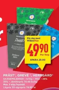 Präst, Greve, Herrgård Skänemejerier