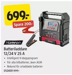 Hamron - Batteriladdare 12/24 V 25 A