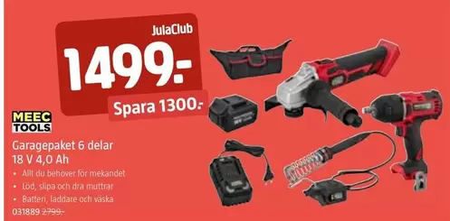 Meec Tools - Garagepaket 6 delar