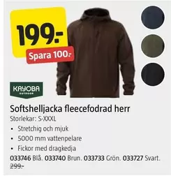 Softshelljacka fleecefodrad herr