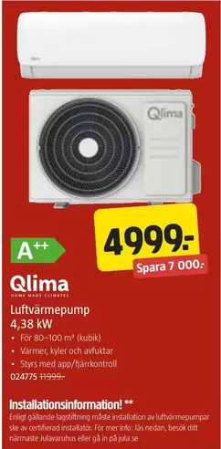 Mer - Luftvärmepump 4,38 kW