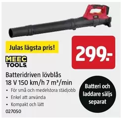 Meec Tools - Batteridriven lövblås