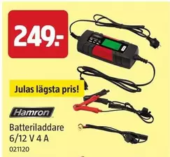 Hamron - Batteriladdare 6/12 V 4 A 021120