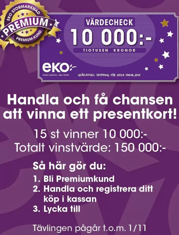 EKO - Värdecheck 10 000:-