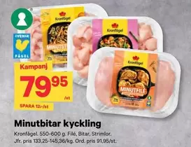 Kronfågel - Minutbitar kyckling