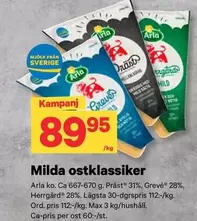 Arla - Milda ostklassiker
