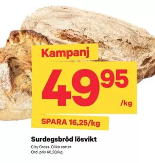 Surdegsbröd lösvikt