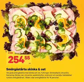Smörgåstårta skinka & ost