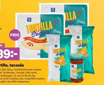 Tortilla, Tacosås