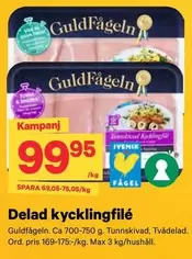 Guldfågeln - Delad kycklingfilé
