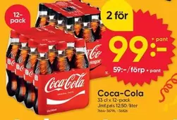 coca-cola - Coca-Cola 33 cl x 12-pack