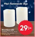 Blockljus LED Kotkulta, H 10 cm, per st XY-W3-1B-6-5S