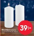 Blockljus Kotikulta Ø 6,8 cm x H 15 cm, per st 17703
