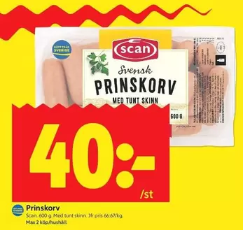 Scan - Prinskorv