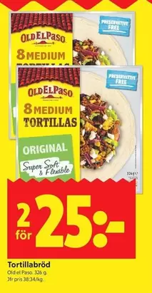 8 MEDIUM TORTILLAS ORIGINAL