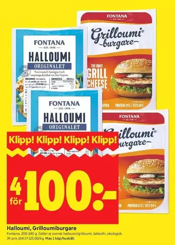 Fontana - Halloumi GrilloumiBurgare