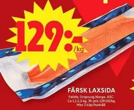 FÄRSK LAXSIDA