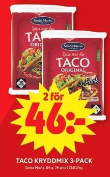 Santa Maria - TACO KRYDDMIX 3-PACK