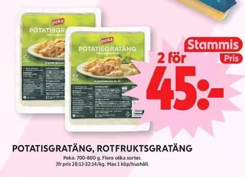 Peka - POTATISGRATÄNG, ROTFRUKTSGRATÄNG