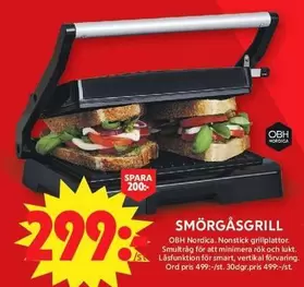 OBH Nordica - SMÖRGÅSGRILL