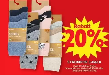 Mywear - STRUMPOR 3-PACK