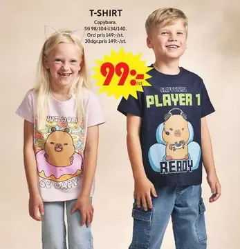 T-SHIRT Capybara. Std 98/104-134/140.