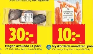 Mogen avokado i 3-pack
