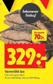 Varmrökt lax