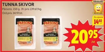 Pärsons - TUNNA SKIVOR