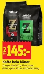 Zoegas - Kaffe hela bönor
