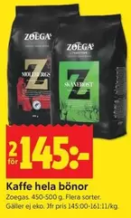 Zoegas - Kaffe hela bönor