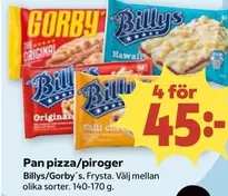 Billys - Pan pizza/piroger