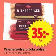 Gøl - Wienerpølser, röda pølser